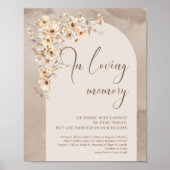 Wildflower boho boog minimalistisch In liefdevolle Poster (Voorkant)