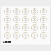 Wildflower Boho Botanical Wedding Shower Ronde Sticker (Vel)