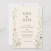 Wildflower Boho | Botanische foto Bewaar de datum Save The Date (Voorkant)