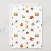 Wildflower Boho Bridal Shower Kaart (Achterkant)