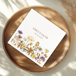 Wildflower Boho bruiloft servetten