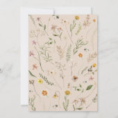 Wildflower Boho Chic Baby shower Kaart (Achterkant)