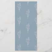 Wildflower Boho Chic Bruiloft Menu (Achterkant)