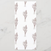 Wildflower Boho Chic Bruiloft Menu (Achterkant)