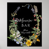Wildflower Boho Chic Floral Wreats Kaarten in Gift Poster (Voorkant)