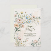 Wildflower Boho Diapper Raffle Informatiekaartje (Voorkant / Achterkant)