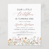 Wildflower Boho Eerste 1e Verjaardag Tuin (Voorkant)