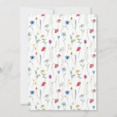 Wildflower boho garden floral Weddenschap Kaart (Achterkant)
