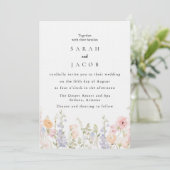 Wildflower Boho Garden Wedding Invitation (Debout devant)