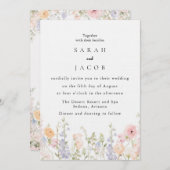 Wildflower Boho Garden Wedding Invitation (Devant / Derrière)