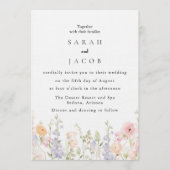 Wildflower Boho Garden Wedding Invitation (Devant)