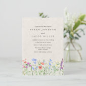 Wildflower Boho Garden Wedding Invitation (Debout devant)