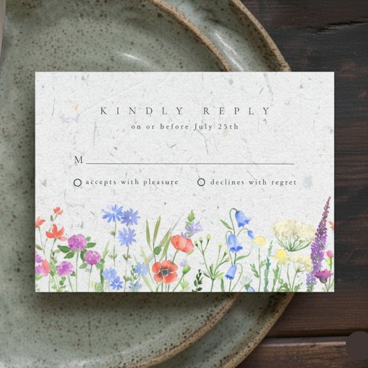 Wildflower Boho Garden Wedding RSVP