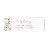 Wildflower Boho in Bloom Garden Retouradres Etiket (Voorkant)