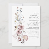 Wildflower boho minimalistisch modern Vrijgezellen Kaart (Voorkant)