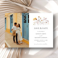 Wildflower Boho Modern Whimsical Save The Date