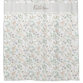  Wildflower  Boho Personalized Douchegordijn (Voorkant)