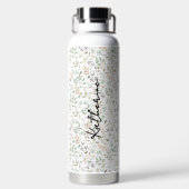 Wildflower Boho Personalized Waterfles (Achterkant)