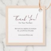 Wildflower Boho Price Label Hartelijk dank (Achterkant)