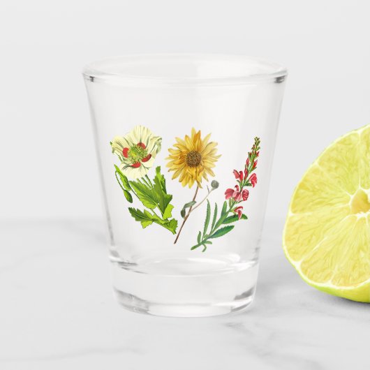 Wildflower Boho Rustic Shot Glas (Voorkant)