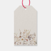 Wildflower Boho rustiek Elegant Vrijgezellenfeest Cadeaulabel (Achterkant)