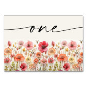 Wildflower Boho tafel Kaarten nummer één (Voorkant)