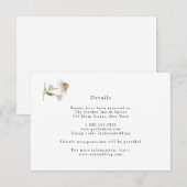 Wildflower Boho Trouwkaart Details Kaart (Voorkant / Achterkant)