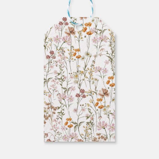 Wildflower Boho Vrijgezellenfeest Dank u in Bloom Cadeaulabel (Achterkant)