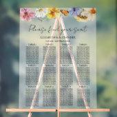 Wildflower Boho Wedding Acryl Zitting Grafiek Acryl Bord (Neutraal)