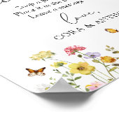 Wildflower Boho Wedding Foto Guestbook Poster (Hoek)