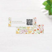 Wildflower Boho Wedding Gift Registry QR-code Mini Visitekaartjes (Bureau)