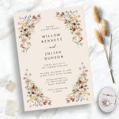 Wildflower Boho Wedding Kaart