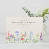 Wildflower Boho Wedding Photo Save The Date (Staand voorkant)