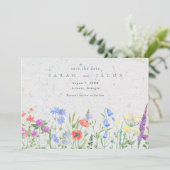 Wildflower Boho Wedding Save the Date (Staand voorkant)