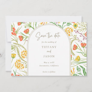 Wildflower Boho Wedding Save The Date