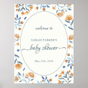 Wildflower Boho Welkomstbord Baby shower Poster