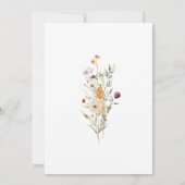 Wildflower Boho Whimsical Floral Wreath Bruiloft Kaart (Achterkant)