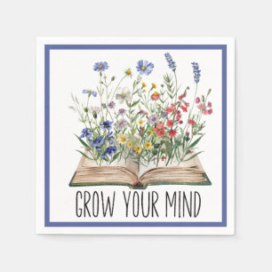 Wildflower Book Lover Grow Your Mind Quote Servet