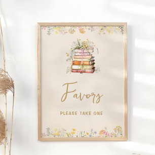 Wildflower Book Theme Vrijgezellenfeest Favors Poster