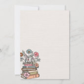 Wildflower Book Themed First Chapter Birthday Bedankkaart (Achterkant)