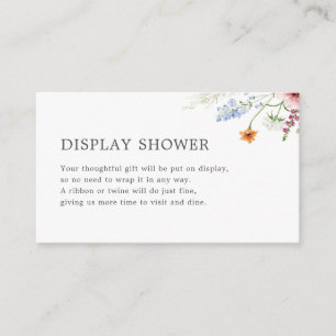 Wildflower Border Display Douche Informatiekaartje