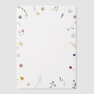Wildflower Border Wedding Vellum Uitnodigingen