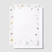 Wildflower Border Wedding Vellum Uitnodigingen (Offset)