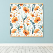 Wildflower Botanical Boho Canvas Afdruk (Insitu (Houten vloer))