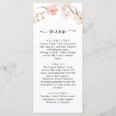 Wildflower Botanical Spring Garden Wedding Menu (Voorkant)