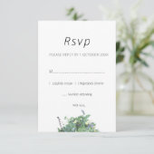 Wildflower Botanical Wedding RSVP Card (Debout devant)
