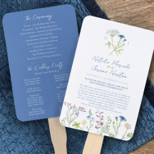 Wildflower botanisch blauw waterverf bruiloft prog