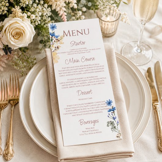 Wildflower Botanisch Trouwmenu Menu