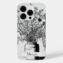 Wildflower Botanische Bloemen Gepersonaliseerd Case-Mate iPhone 14 Pro Hoesje