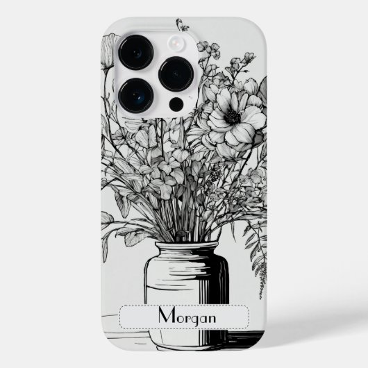 Wildflower Botanische Bloemen Gepersonaliseerd Case-Mate iPhone Case (Achterkant)
